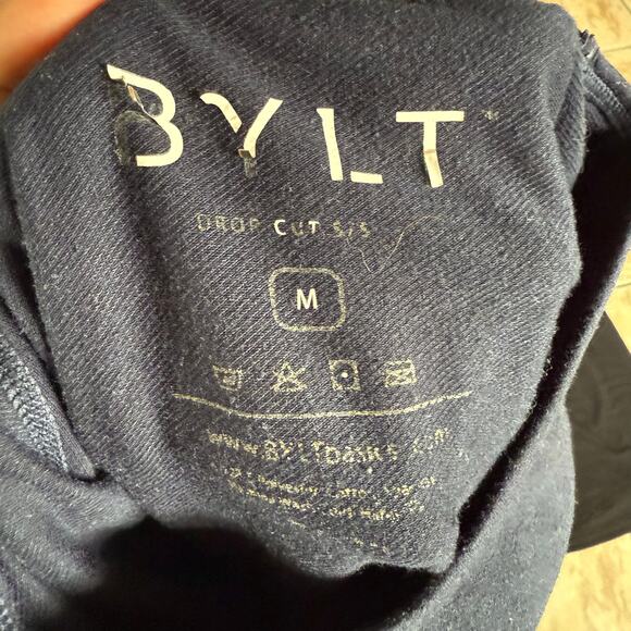 BYLT Basics T Shirts Lot of 2 Drop Cut Men's Size Medium Blue And Black - Picture 9 of 12